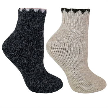 fashionable trim alpaca socks